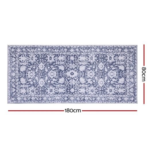 Artiss Hallway Runner Rug 80x180cm Soft Velvet Washable Modern Kitchen Mat