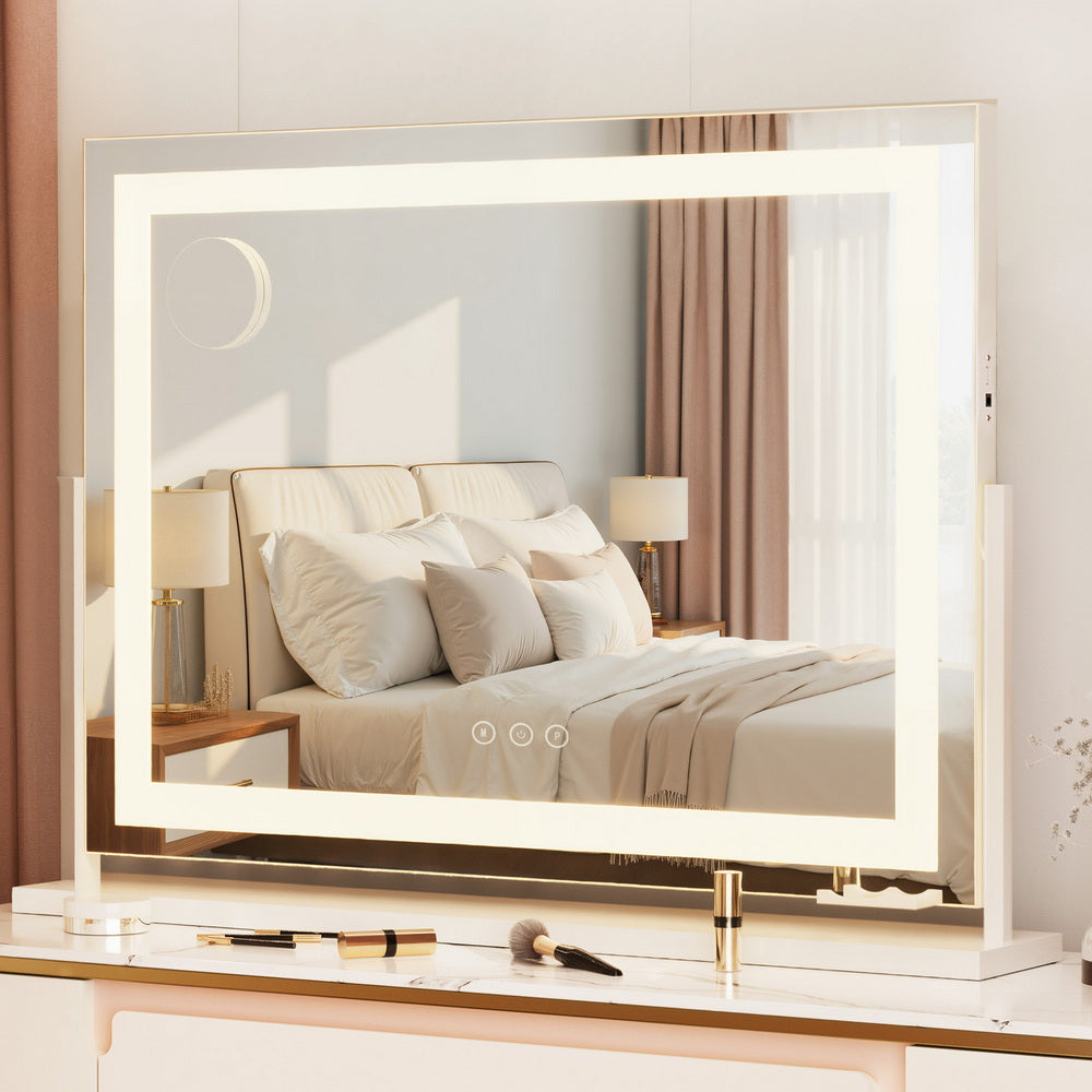Embellir Makeup Mirror 80x58cm 360~ Rotatable Vanity Mirror with Lights Bright Light Strip Adjustable
