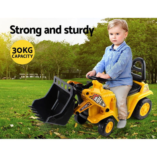 Keezi Kids Ride-On Excavator Bulldozer – Sandpit Digger Pretend Play Car