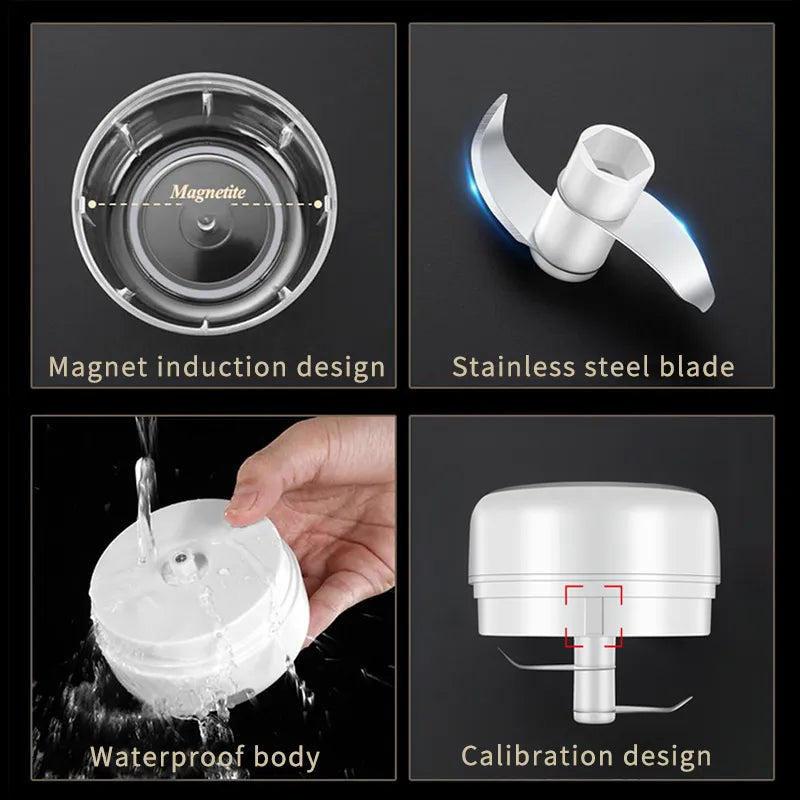 NNEOBA Mini Electric Meat Grinder & Garlic Crusher – One-Touch Chopper