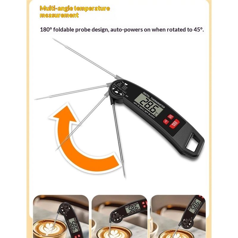 Digital Meat Thermometer - Fast Instant Read Food Thermometer, Waterproof Kitchen Thermometer with Backlight & Hold Function for Cooking, Candy Making, Outside Grill