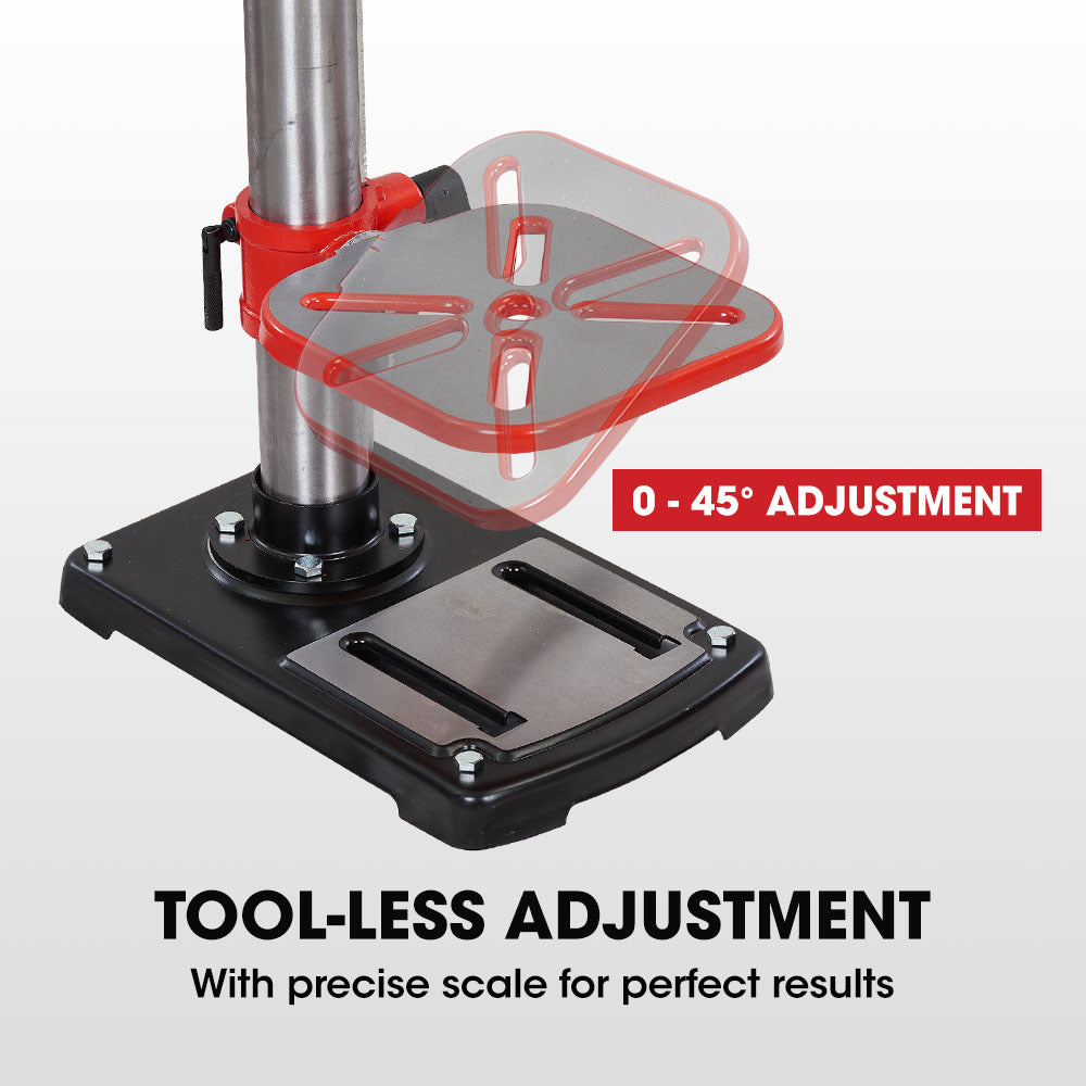 Baumr-AG 600W 12" Pedestal Bench Drill Press, 12 Speeds, 16mm Chuck (DP17)