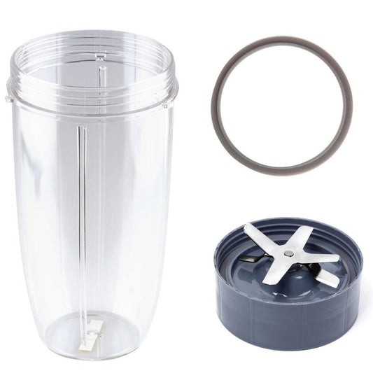 NutriBullet Extractor Blade + Colossal Tall Cup + Grey Seal Bundle (600W & 900W)