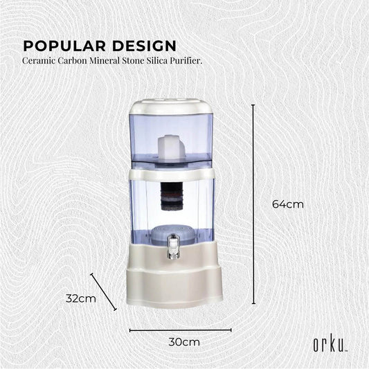 22L Benchtop 8-Stage Water Filter – Ceramic Carbon Mineral Silica Purifier