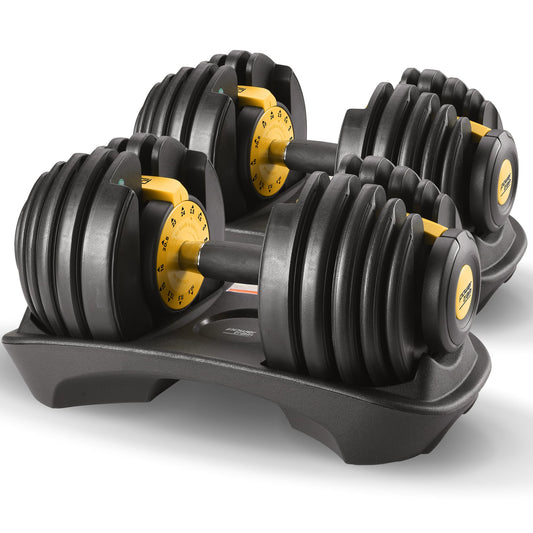 Powertrain 48kg Adjustable Dumbbell Home Gym Set Gold