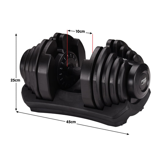 Powertrain 2 x 40kg Powertrain Adjustable Dumbbells Home Gym Set