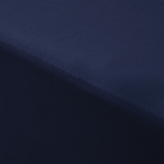 Accessorize 400TC Navy Bamboo Cotton Fitted Sheet 40cm Wall Queen