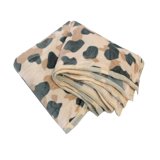 Animal Skin Pattern Soft Flannel Plush Single Size Blanket / Large Throw Rug 150 x 200cm Jaguar