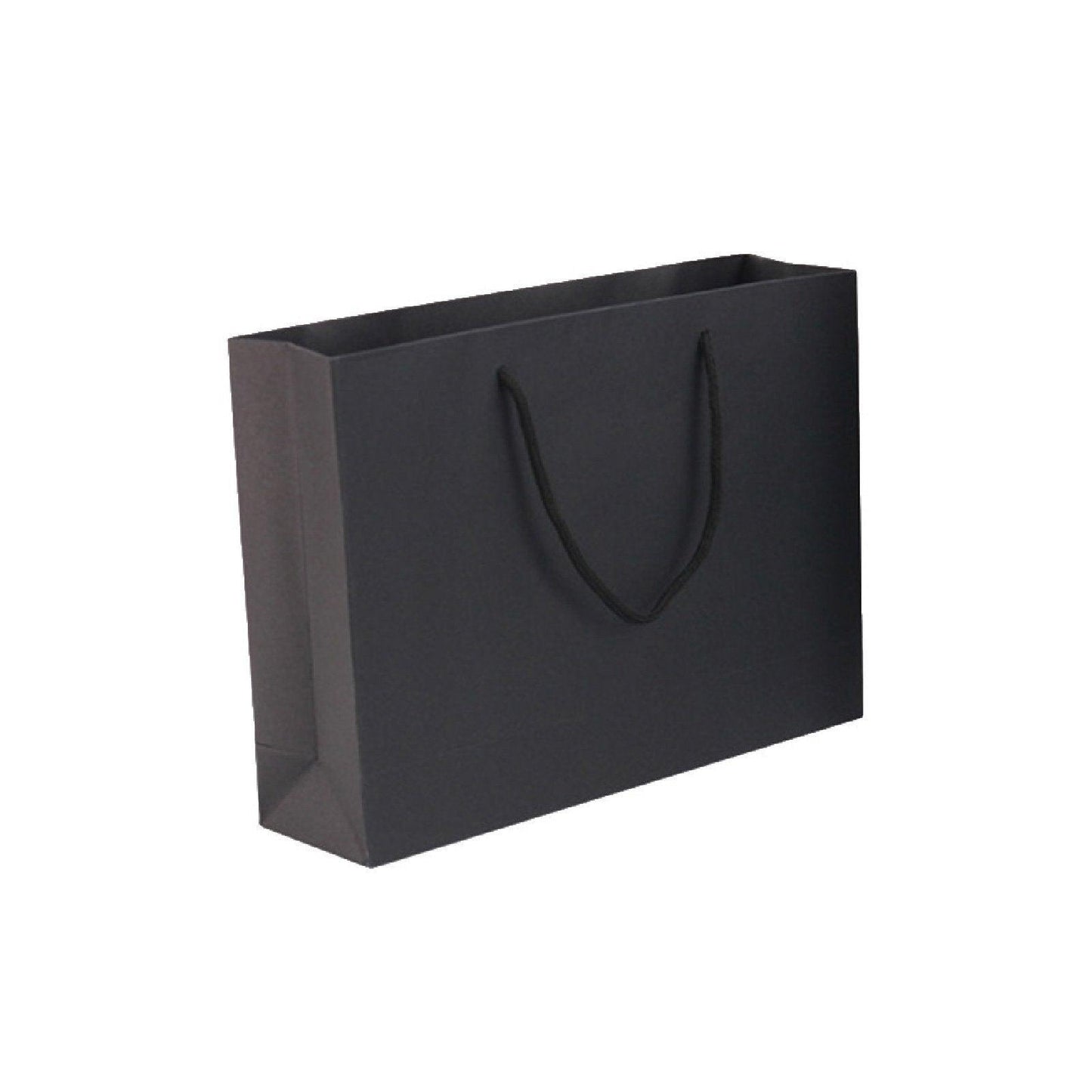 25X Kraft Paper Bags Gift Shopping Bag Carry White Pink Black Bag With Handles - Pink-17-24-10