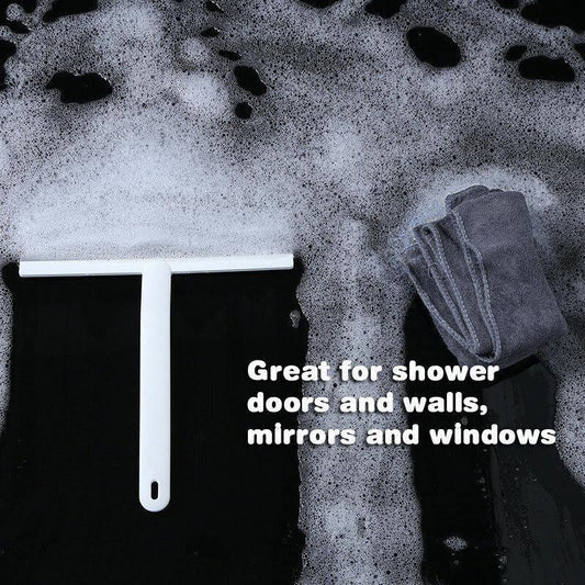 Shower Squeegee Bathroom Mirror Window Glass Cleaner Wiper Home Cleaning Tool - Green
