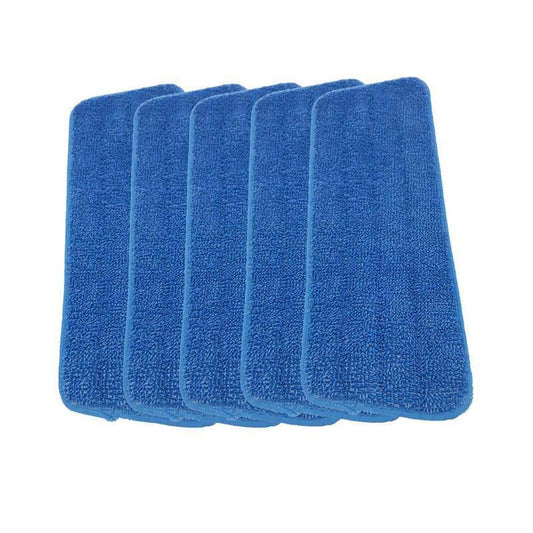 Replacement Microfiber Flat Mop Head Refill Floor Cleaning Pads Absorbent Cloths - Red