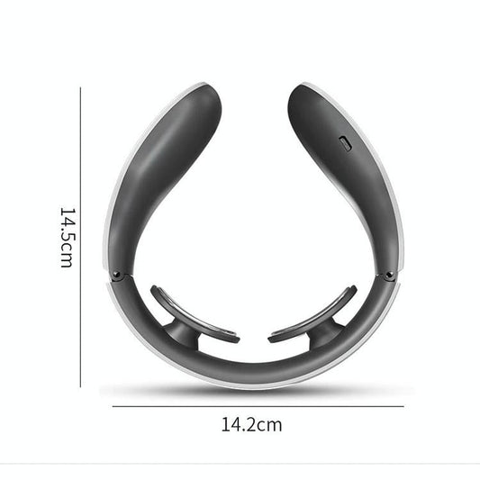 Remote Heating Neck Massager With Electromagnetic Pulse And Heat