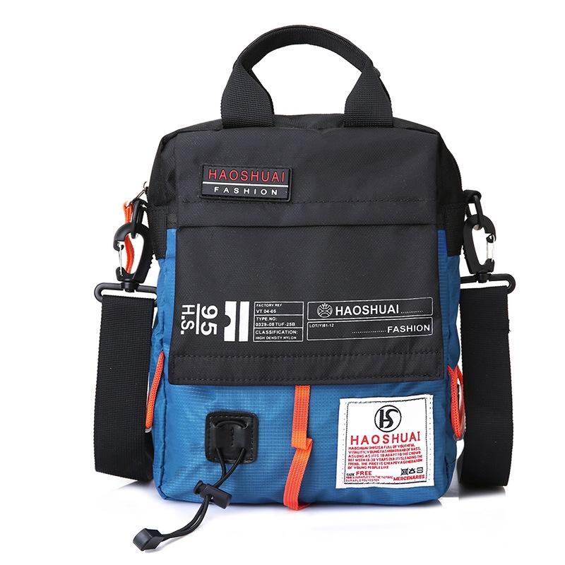 Waterproof Men Crossbody Bag Outdoor Cloth Sling For Hands Free Convenience - Dark Blue