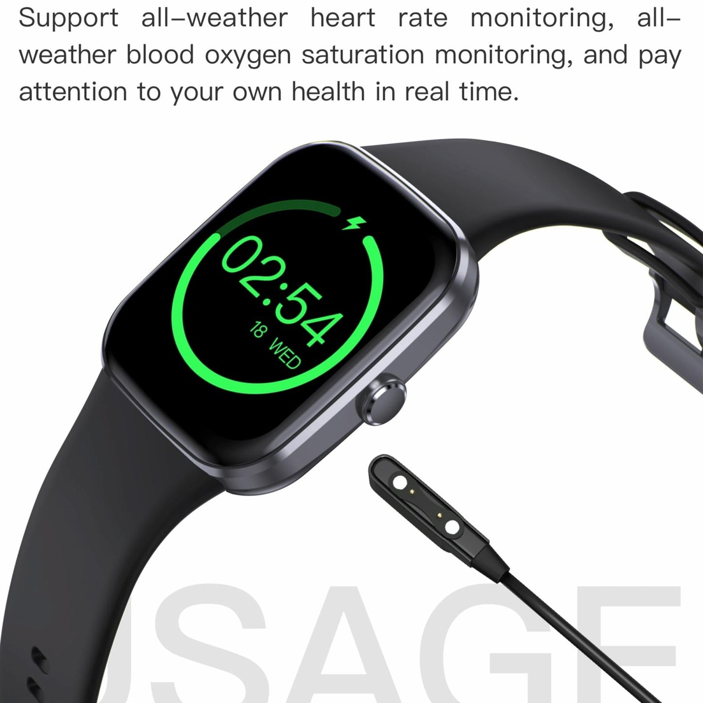 Ip67 Waterproof Smart Bracelet Bluetooth Call Fitness Tracker - White