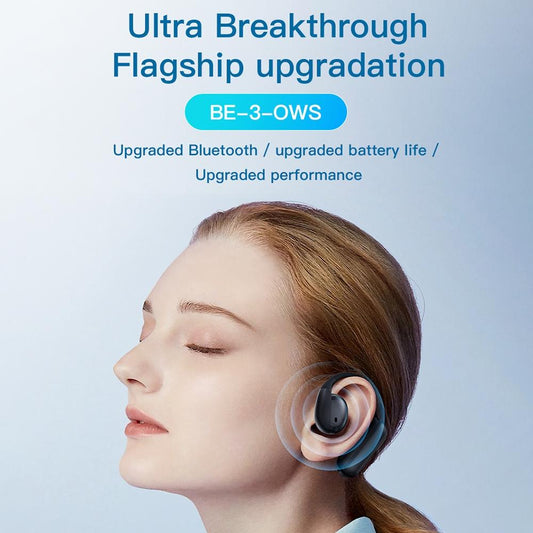 Wireless Bluetooth 5.0 Earphone - Ear-mounted - White
