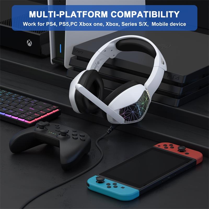 2.1M Gaming Headset With Mic Kotion Each G6000 - Black White