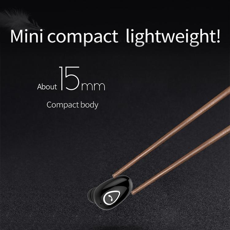 Wireless Sweatproof Bluetooth Earphones 5.0 - Yx01 - Black