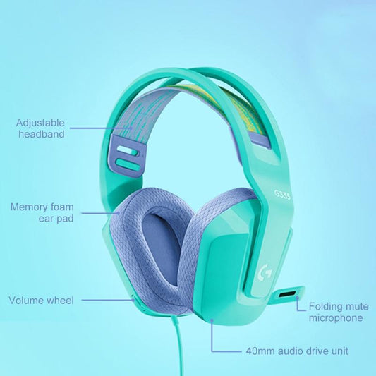 Foldable Wired Gaming Headset With Mic - Black