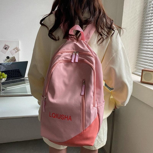 Girls Lightweight Backpack - Compact and Stylish - Pink