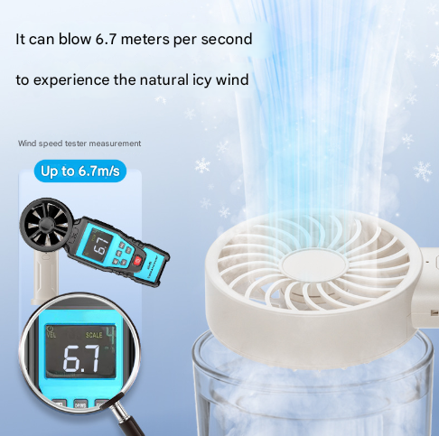 Mini USB Rechargeable Portable Fan – Quiet Desk & Travel Cooling (Black)