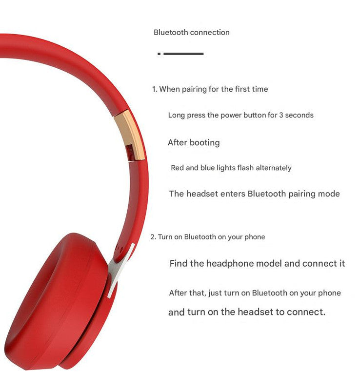 Wireless Bluetooth 5.0 Over-Ear Headphones - HIFI Deep Bass, Foldable Design, 10Hr Playtime(green)