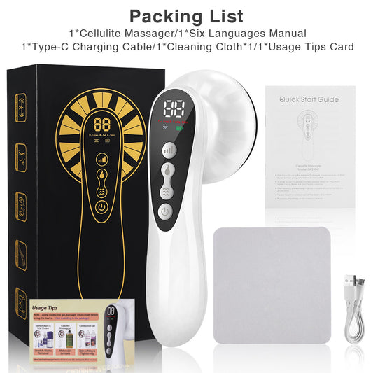 Advanced Multi-Technology Body Contouring Device - 5-in-1 Skin Firming, Muscle Toning & Rejuvenation Tool(White)
