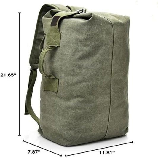 Black Vintage Canvas Backpack Large Capacity Rucksack for Travel and Hiking Rugged Retro Daypack for Men and Students Ideal for Australian Outdoors