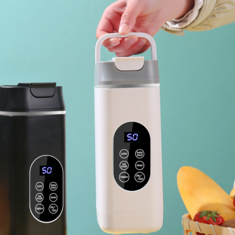 Portable Wireless Blender Bottle 420ml 12-Blade USB Rechargeable – Black