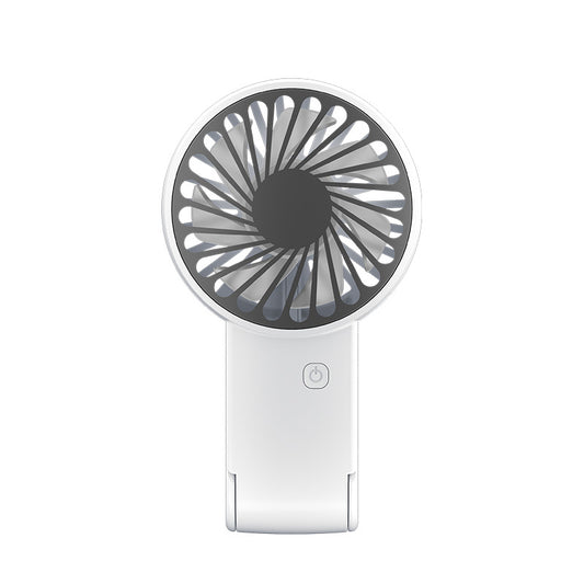 Mini Foldable Handheld Fan 3-Speed USB Rechargeable 2-Pack – White