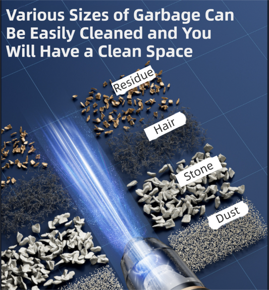 4-in1 Black Wireless Compact Handheld Car Vacuum Cleaner & Air Duster with 5 Nozzles/Brushes- 5300 Pa High Power Blower/Suction Tool for Auto, Home & Office