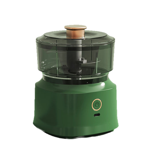 Green Wireless Electric Kitchen Grinder - Portable 150ml Baby Food Maker with 3 Stainless Steel Blades, USB Charging