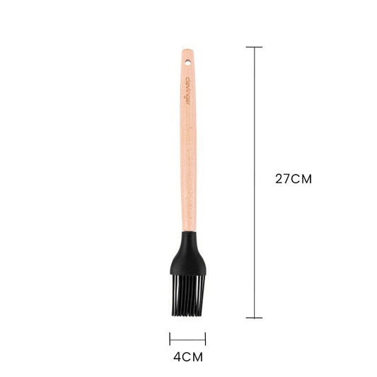 Beechwood & silicone basting brush charcoal