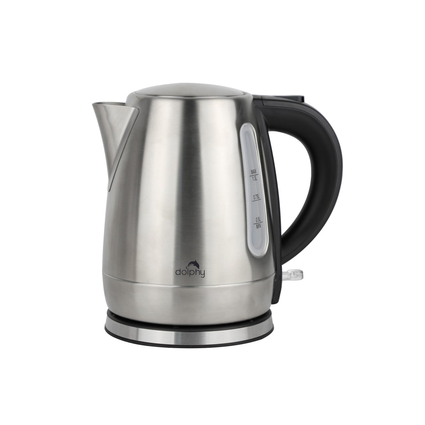 Dolphy 1.0L Stainless Steel Electric Kettle – Fast Boil Hotel & Home (Black)