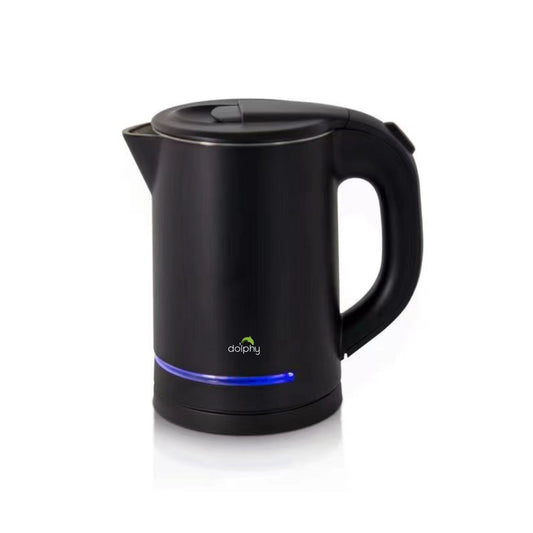 Dolphy 0.8L Matt Black Electric Kettle with LED Indicator Light – Hotel & Home