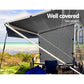 Caravan Privacy Screen Roll-Out Awning 1.95x2.2M UV Sun Shade – Grey