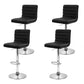Artiss 4x Bar Stools Padded Leather Gas Lift Black