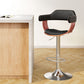 Artiss Bar Stools Gas Lift Leather w/Armrest Black