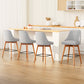 Artiss 4x Bar Stools Swivel Seat Wooden Grey
