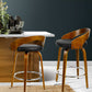 Artiss 2x Bar Stools Swivel Seat Curving Backrest