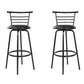 Artiss 2x Bar Stools Swivel Leather Padded Metal