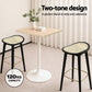 Artiss 4x Bar Stools Rattan Counter Kitchen Dinning Chair Bamboo Saddle Black