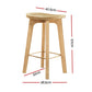 Artiss 2x Bar Stools Bamboo Rattan Stool Counter Chair Kitchen Barstools