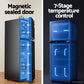 Devanti 122L Two Door Bar Fridge Mini Fridge with Freezer Black
