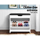 Artiss Shoe Rack Cabinet Bench 3-tier 15 Pairs White