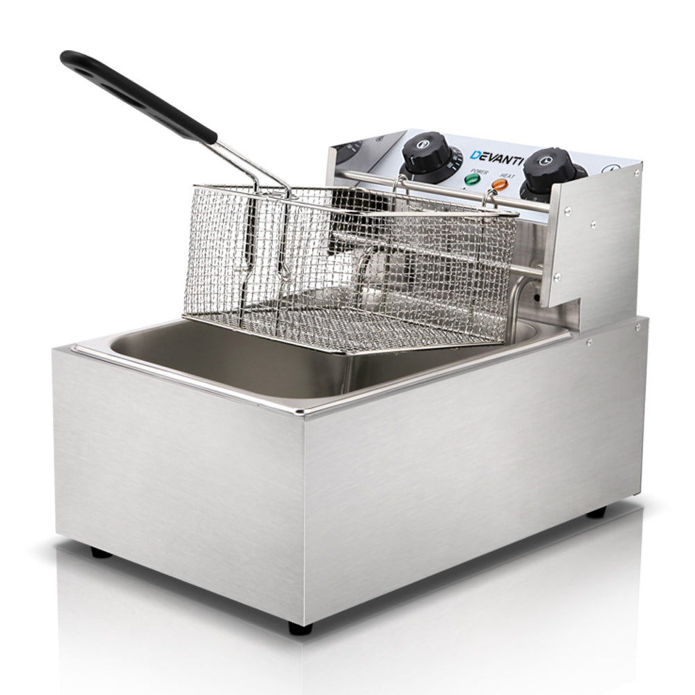 Devanti 10L Commercial Electric Deep Fryer Single Basket 2200W
