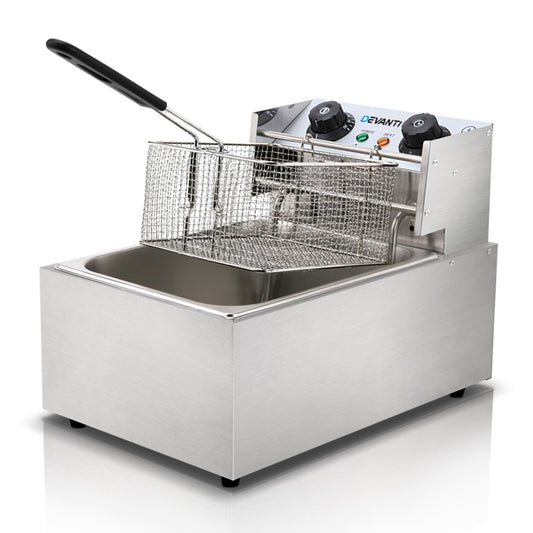 Devanti 10L Commercial Electric Deep Fryer Single Basket 2200W