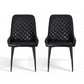Artiss 2x Dining Chairs Retro PU Leather Kitchen Lounge Cafe Accent Chair Black