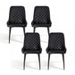 Artiss 4x Dining Chairs Retro PU Leather Kitchen Lounge Cafe Accent Chair Black