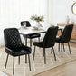 Artiss 4x Dining Chairs Retro PU Leather Kitchen Lounge Cafe Accent Chair Black