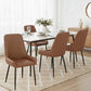 Artiss 4x Dining Chairs Retro PU Leather Kitchen Lounge Cafe Accent Chair Brown
